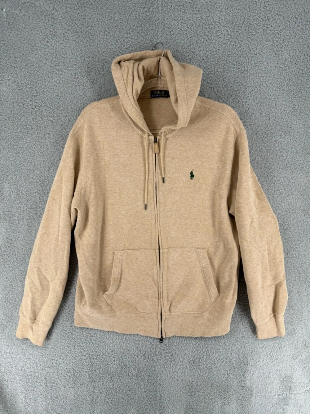 Polo by Ralph Lauren Beige/Tan Full-Zip Hooded Sweater